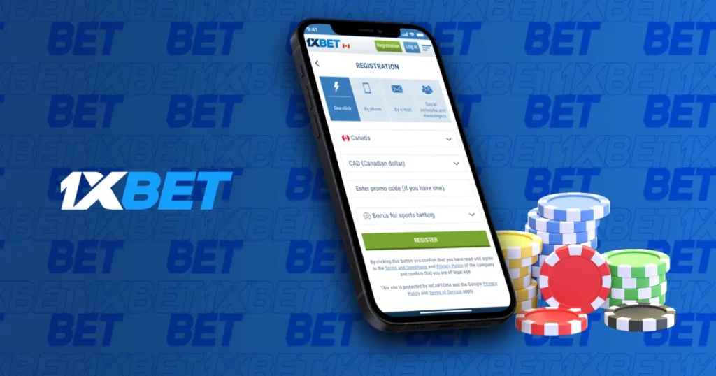 Registration in mobile application from 1xBet Malaysia